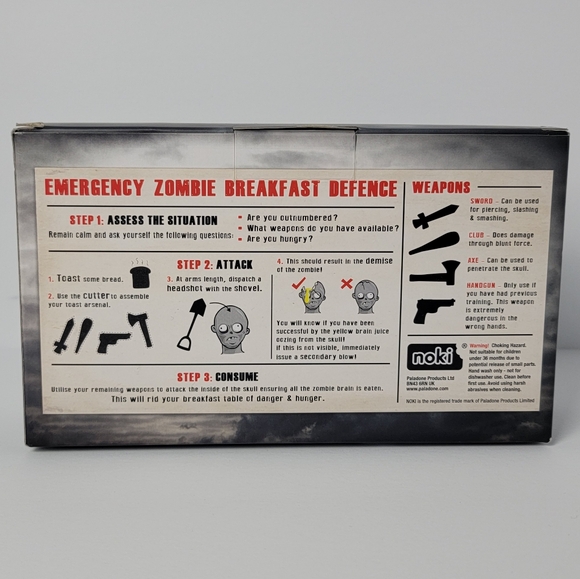 Noki Zombie Eggpocalypse Egg Cup, Spoon, Toast Cutter Gift Set - Picture 2 of 7